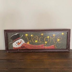 Christmas Light Up Wall Sign